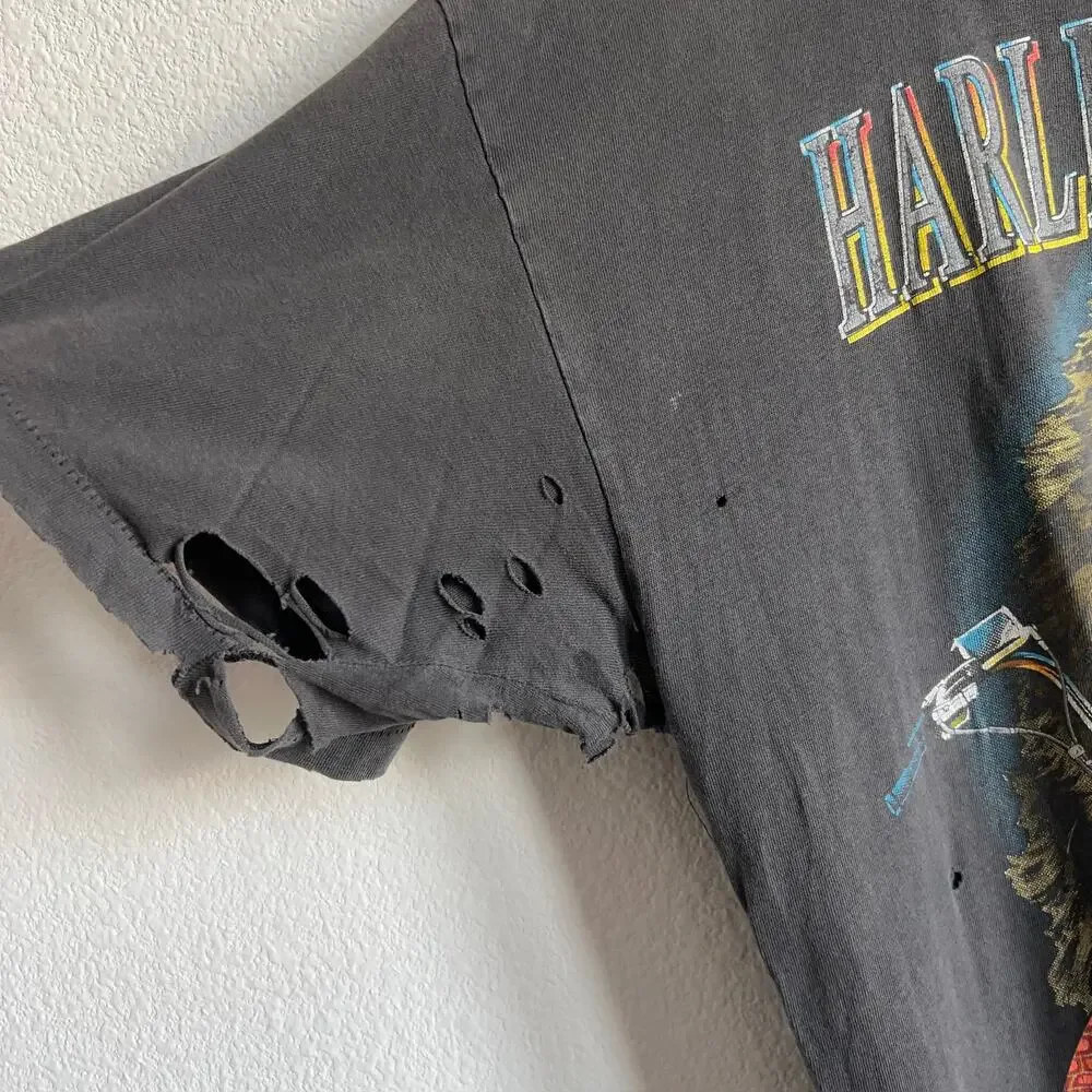Harley Davidson THRASHED Lion T-Shirt